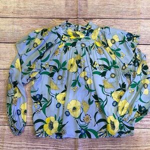 NWT | INC international concepts | long sleeve blouse | in full bloom | size XL